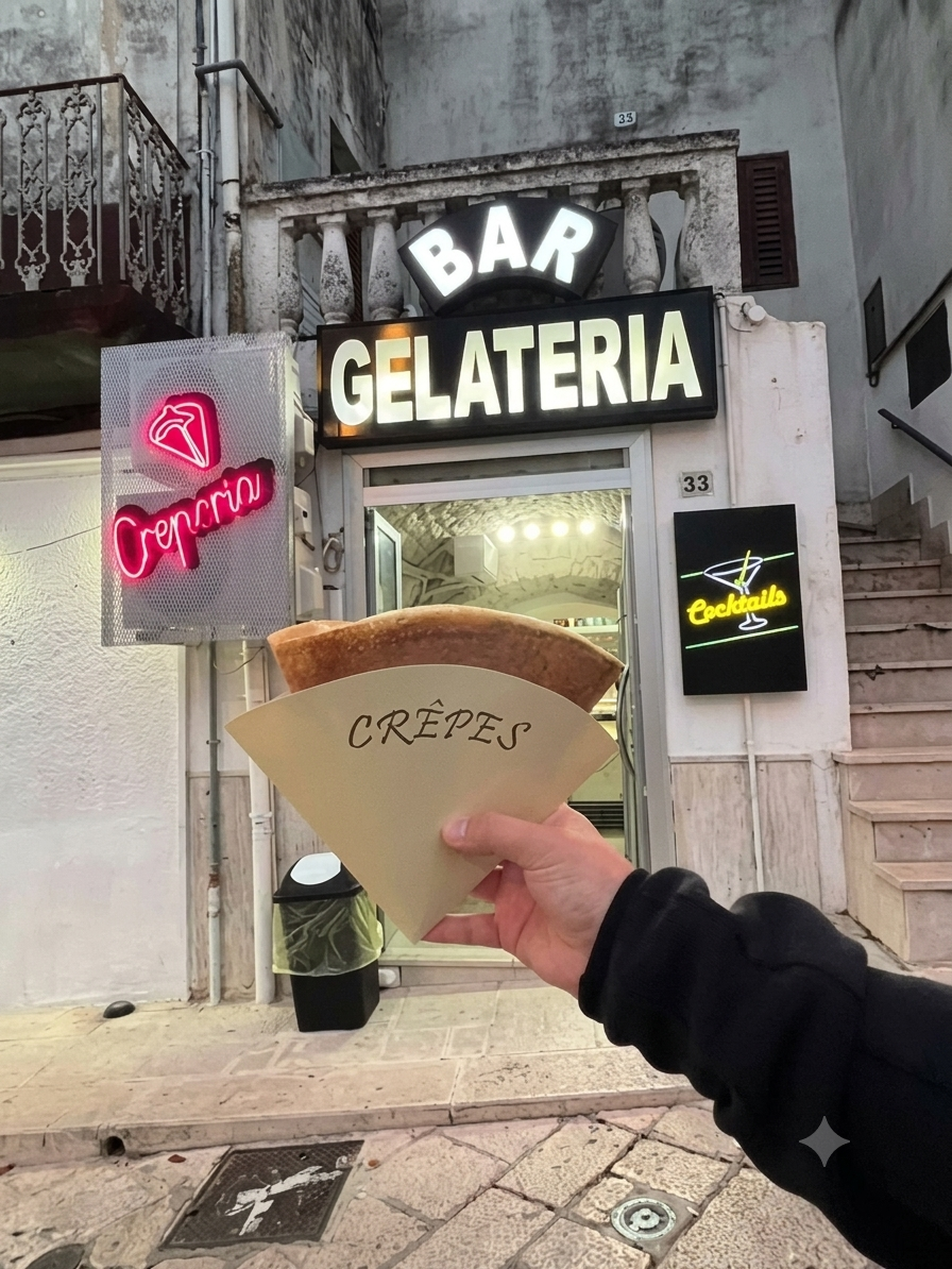 Crepe artigianale Black&White